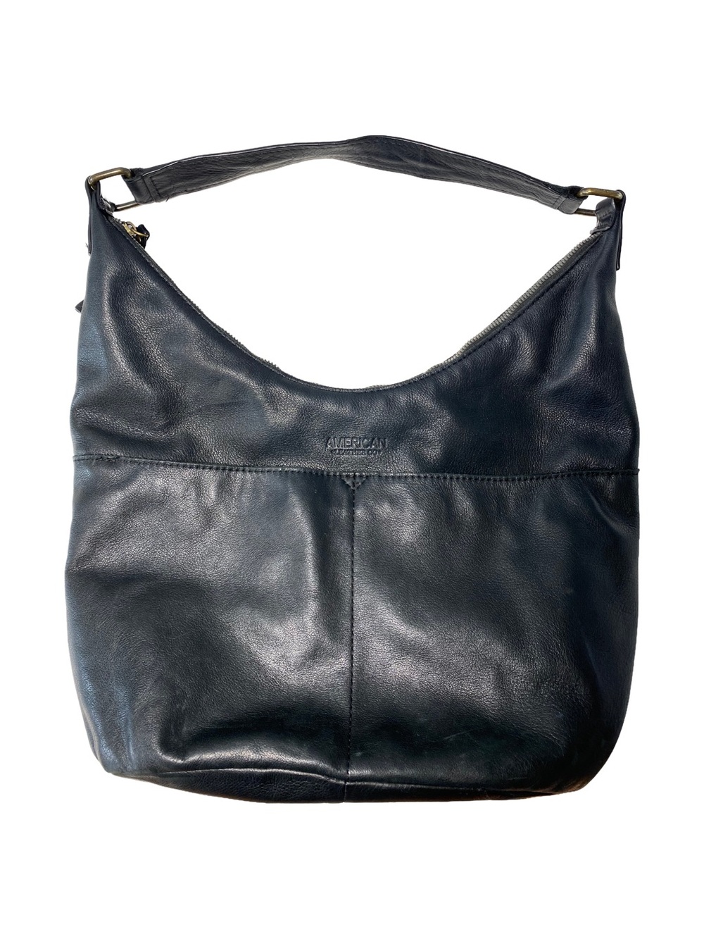 American Leather Co | Genuine Leather Black Hobo Bag